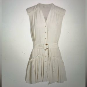 Ramy Brook Miley sleeveless belted dress jute size s $495